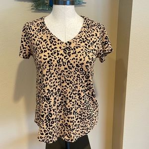 Old Navy V-Neck Cheetah Print Top